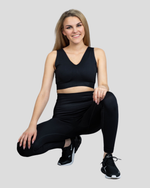 RIBBED ŠPORTNI KOMPLET - Black